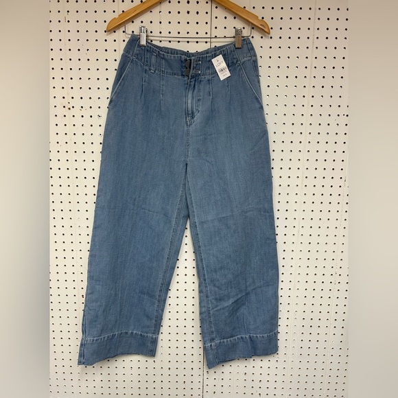 LOFT Denim - LOFT The Curvy Straight Light Blue Denim Pants